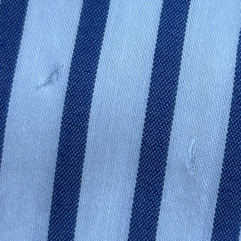 CK Bradley Blue White Striped Tiered Maxi Dress
Pockets Pompoms Medium flaw - Picture 6 of 15